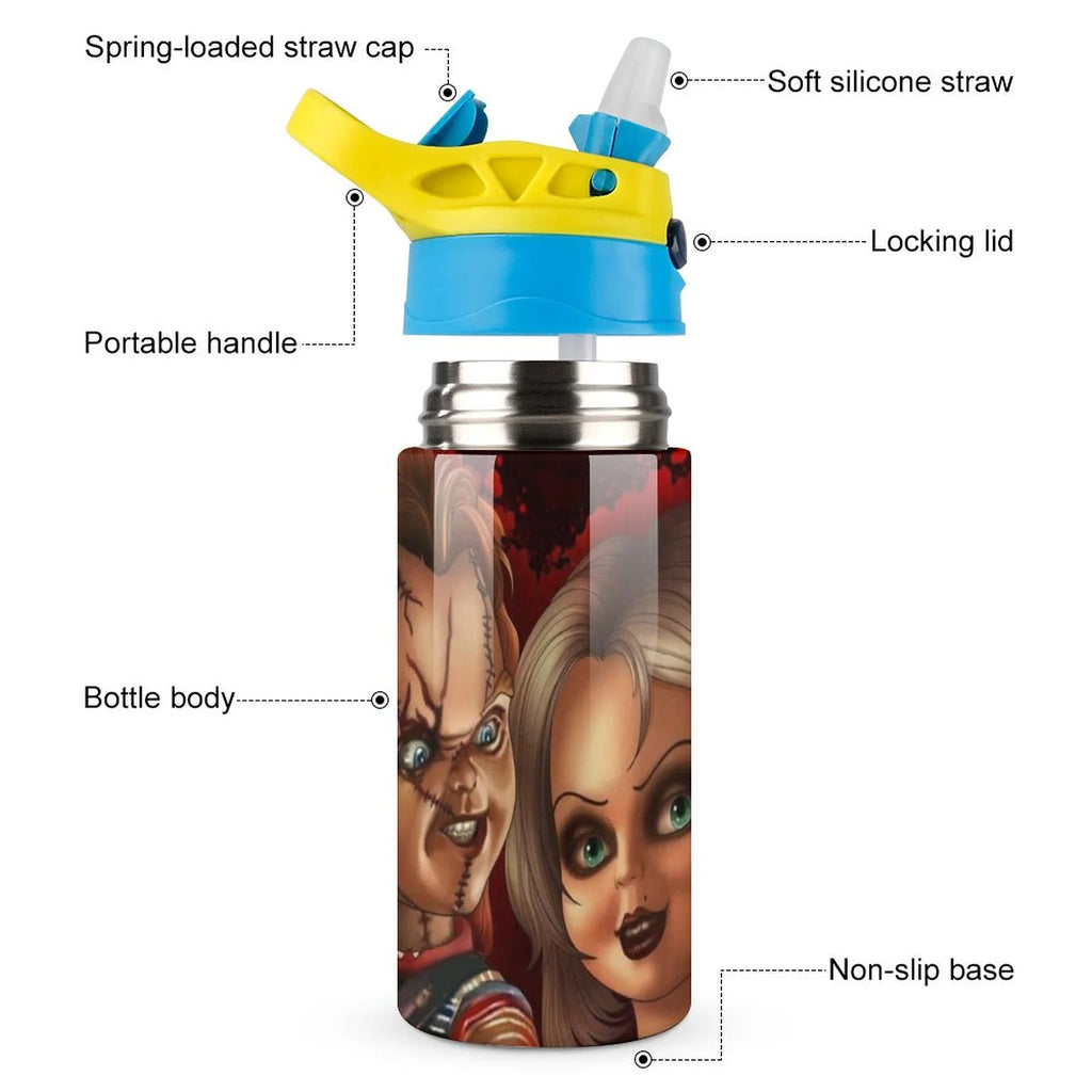 Insulated Stainless Steel Water Bottle with Straw Z32519